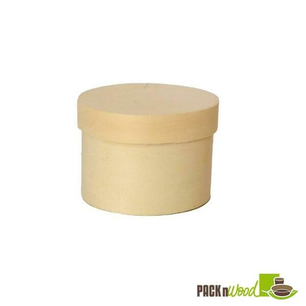 Packnwood 3 oz. Round Wooden Baking Box 210BBOITE66